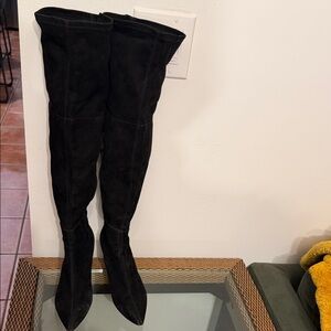 Tahari Black Over-the-Knee Women's Suede Boots